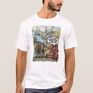 Kolumbus kommt in Amerika an Lustig Anti Trump T-Shirt