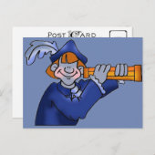 Kolumbus mit Spyglass Postkarte (Vorne/Hinten)