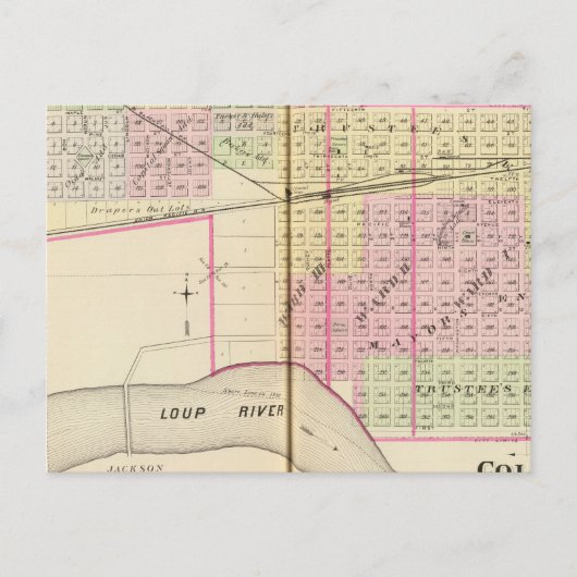 Kolumbus, Nebraska Postkarte (Vorderseite)