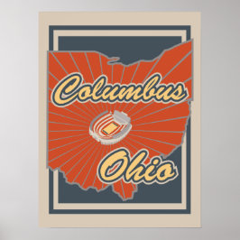Kolumbus, Ohio Art Print - Reiseplakat - 18x24 Poster