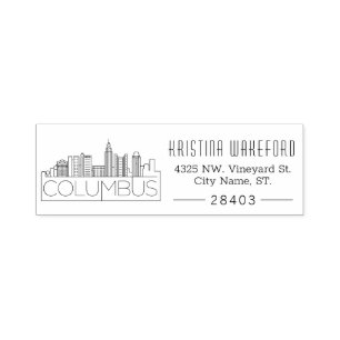 Kolumbus, Ohio City Benutzerdefinierte Adresse S Permastempel