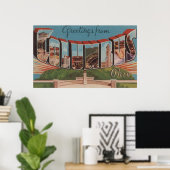 Kolumbus, Ohio - Große Buchstabenszenen 2 Poster (Heimbüro)