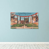 Kolumbus, Ohio - Große Buchstabenszenen 3 Leinwanddruck (Insitu (Holzboden))