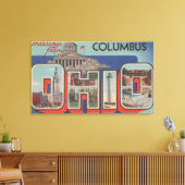 Kolumbus, Ohio - Große Buchstabenszenen Leinwanddruck (Insitu (Wohnzimmer))