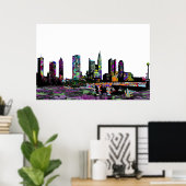 Kolumbus, Ohio in Graffiti Poster (Heimbüro)