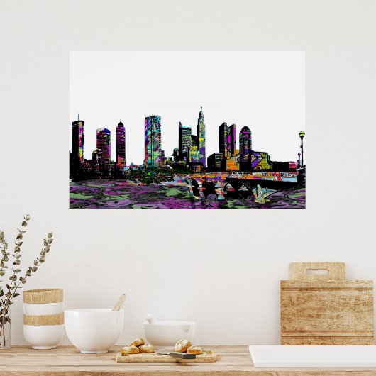 Kolumbus, Ohio in Graffiti Poster (Küche)