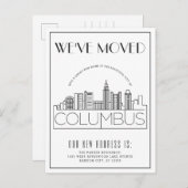 Kolumbus, Ohio Moderner Deko | Änderung der Anschr Ankündigungspostkarte (Vorne/Hinten)