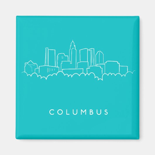 Kolumbus, Ohio Skyline Magnet (Vorne)