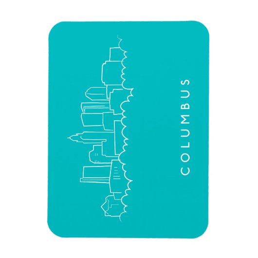 Kolumbus, Ohio Skyline Magnet (Vertikal)