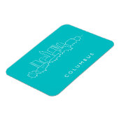 Kolumbus, Ohio Skyline Magnet (Linke Seite)