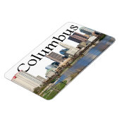 Kolumbus Ohio Skyline mit Columbus im Himmel Magnet (Linke Seite)