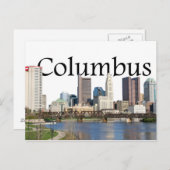 Kolumbus, Ohio Skyline mit Kolumbus am Himmel Postkarte (Vorne/Hinten)