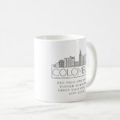 Kolumbus, Ohio stilisierte Skyline | Benutzerdefin Kaffeetasse (VorderseiteRechts)