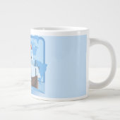 Kolumbus segelt im Ozean Blue - Jumbo-Tasse (Rechts)