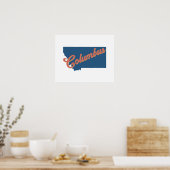 Kolumbus, Staat Montana Poster (Küche)