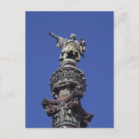 Kolumbus-Statue, Barcelona Postkarte (Vorderseite)