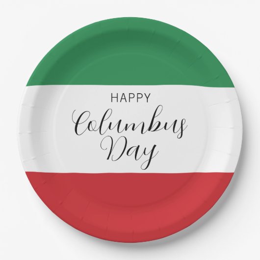 Kolumbus-Tag in Italien Pappteller (Vorderseite)