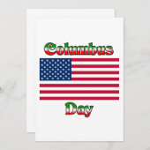 Kolumbus Tag mit Flagge (Vorne/Hinten)