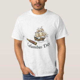 Kolumbustag-Abenteuer-Schiff-T-Shirt T-Shirt