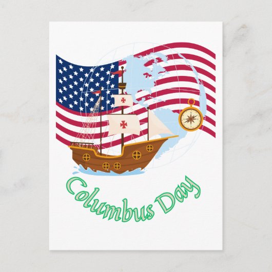 Kolumbustag Postkarte (Vorderseite)