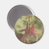 Kolumne Blume Digitale Kunst Magnet (Vorderseite/Rückseite)