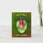 Kolumne Blume Personalisiert Danke Karte (Vorderseite)