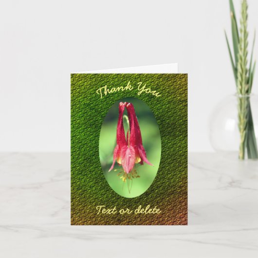 Kolumne Blume Personalisiert Danke Karte (Vorderseite)