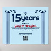 Kolumnen universelles Jubiläumszertifikat Poster (Vorne)