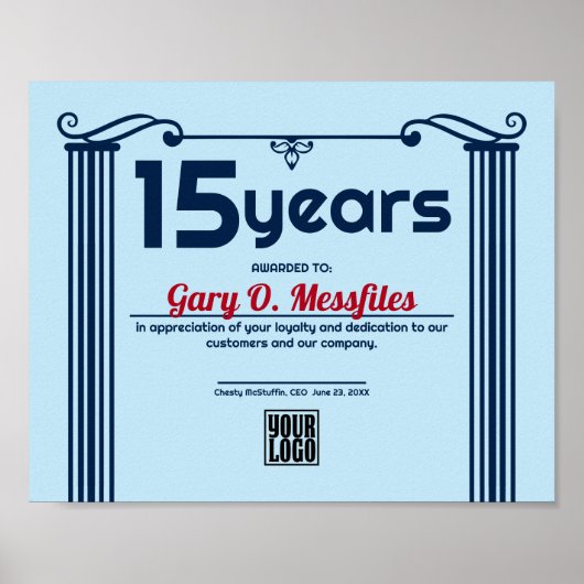 Kolumnen universelles Jubiläumszertifikat Poster (Vorne)