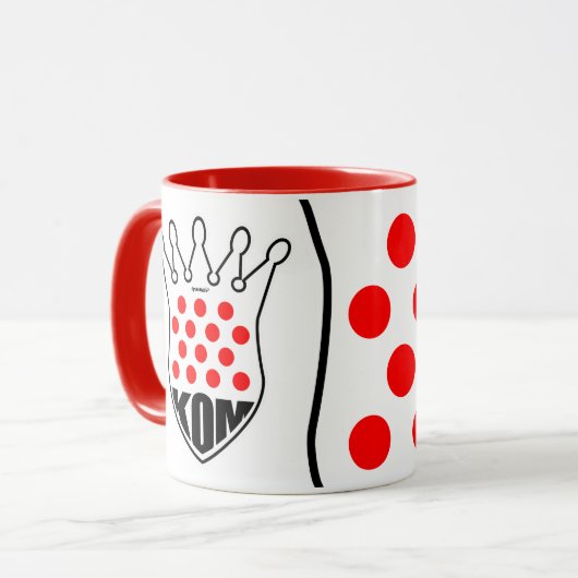 KOM King of the Mountain Tasse (Vorderseite Links)