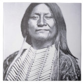 KomancheTribesman, 1872 (b/w Foto) Fliese (Vorderseite)