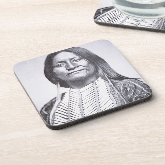 KomancheTribesman, 1872 (b/w Foto) Getränkeuntersetzer (Linke Seite)