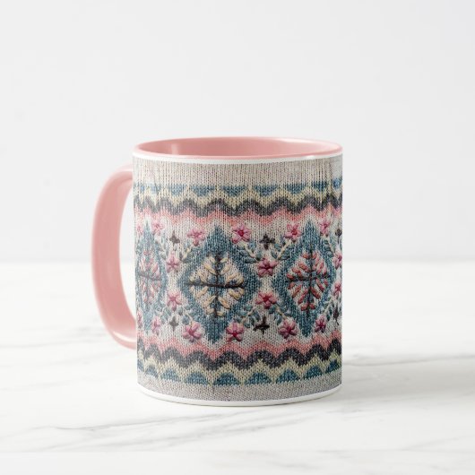 Kombi für Pullover (pink) Tasse (Vorderseite Links)