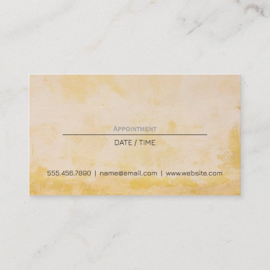 Kombierlogo (Hot Pink Scissor Comb) | Hair Stylist Terminkarte (Rückseite)