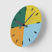 Kombination aus blutgrün-gelber Orange Runde Wanduhr (Winkel)