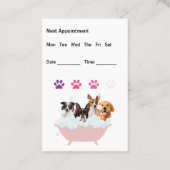 Kombination aus Pet Grooming Termination Visitenka Visitenkarte (Rückseite)