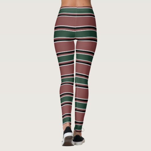 Kombination aus Retro und modernem Design l Strips Leggings (Rückseite)