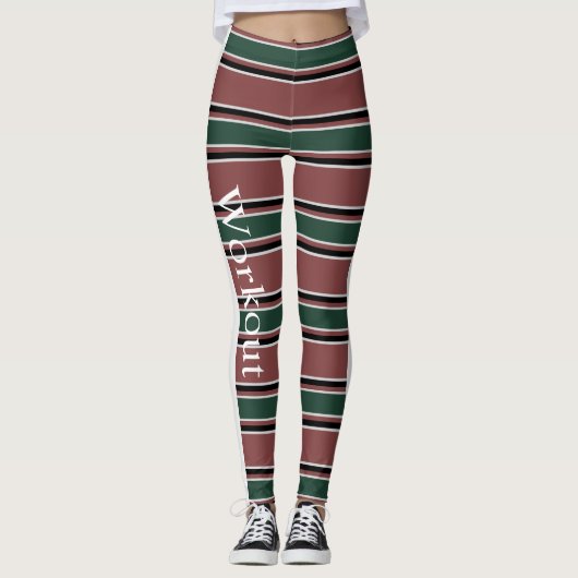 Kombination aus Retro und modernem Design l Strips Leggings (Vorderseite)