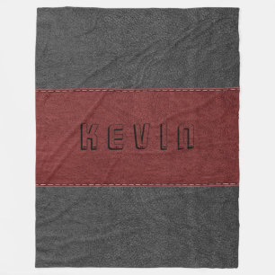 Kombination aus rotem und schwarzem Leder Fleecedecke