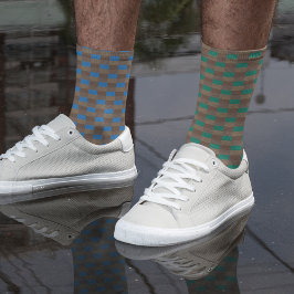 Kombination aus unbraun, blau und grün socken