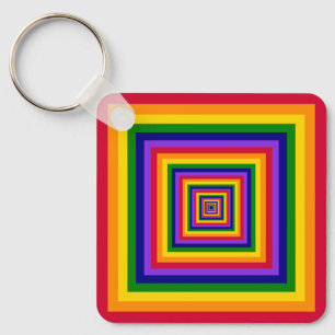 Kombination von Regenbogenfarben/Mischung von gesc Schlüsselanhänger