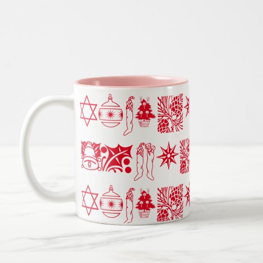 Kombinationskunst Zweifarbige Tasse (Links)