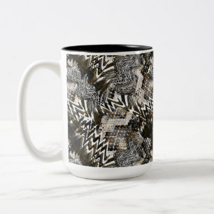 Kombiniert, ethnisch, afrikanisch . zweifarbige tasse