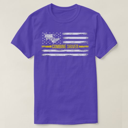 Kombiniert Harvester Driver I American Flag Combin T-Shirt (Design vorne)