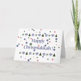 Kombinierte Gruß-Karte Weihnachtschanukkas Feiertagskarte