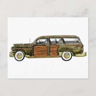 Kombiwagen der Klassik Woody Postkarte