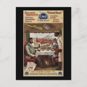 Kombiwagen für Pullman und durch Züge Postkarte