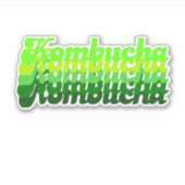 Kombucha der 70er Jahre - Vinyl Sticker (Vorderseite)