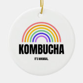 Kombucha  , Fermentierter Tee, Pilztee, probioti Keramik Ornament (Vorne)