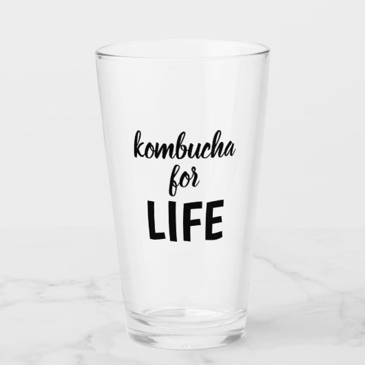 Kombucha für LIFE-Typografie Glas (Vorderseite)